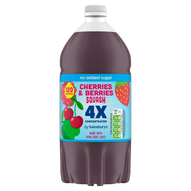Sainsbury's Quadruple Strength Cherries & Berries Squash 1.5L