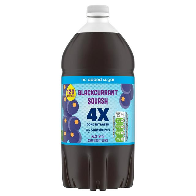 Sainsbury's Quadruple Strength Blackcurrant Squash 1.5L