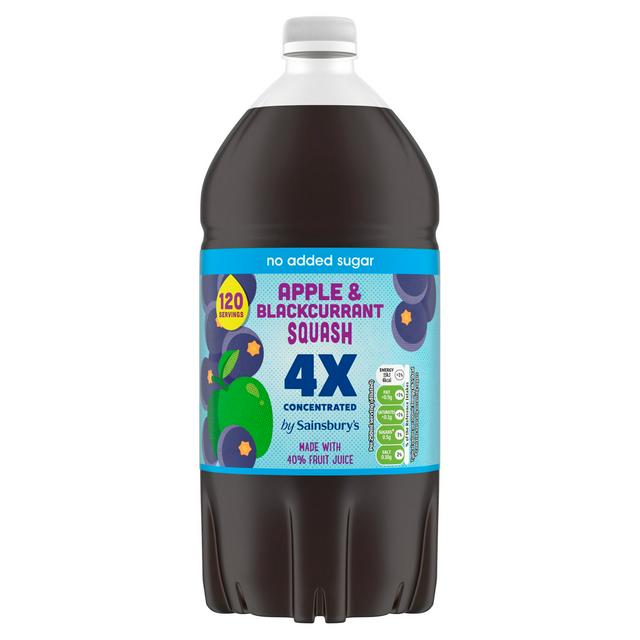 Sainsbury's Quadruple Strength Apple & Blackcurrant Squash 1.5L