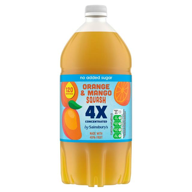 Sainsbury's Quadruple Strength Orange & Mango Squash 1.5L