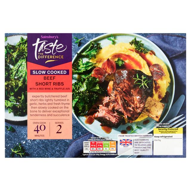 Sainsbury's Slow Cooked Expertly Butchered British Beef Short Rib on the Bone, Taste the Difference 540g