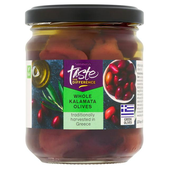 Sainsbury's Whole Kalamata Olives, Taste the Difference 180g (110*)