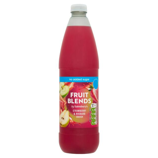 Sainsbury's Fruit Blends Strawberry & Rhubarb Squash 1L