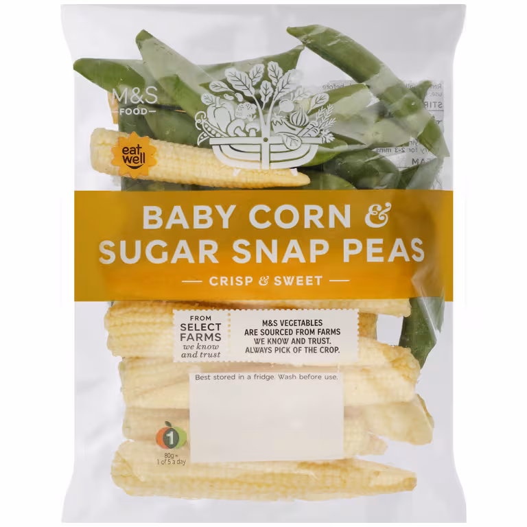 M&S Baby Corn and Sugar Snap Peas