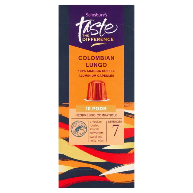 Sainsbury's Colombian Lungo, Taste the Difference x10 52g