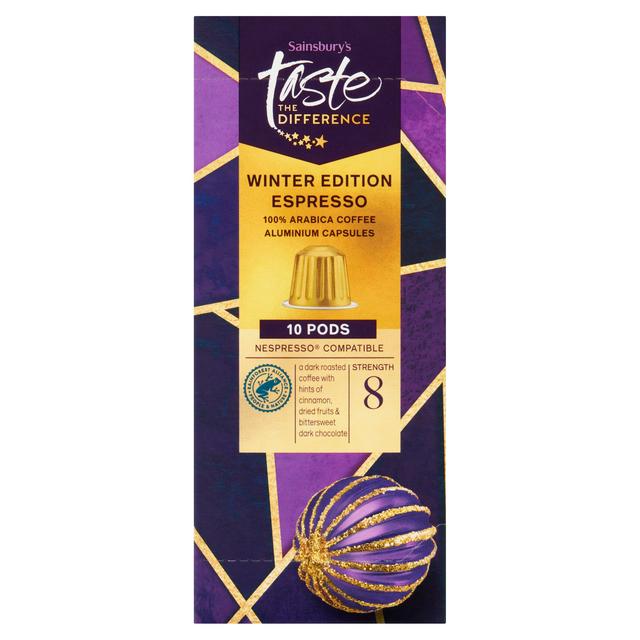 Sainsbury's Espresso Pods, Winter Edition, Taste the Difference x10 52g