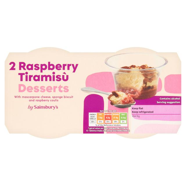 Sainsbury's Raspberry Tiramisu 2x85g