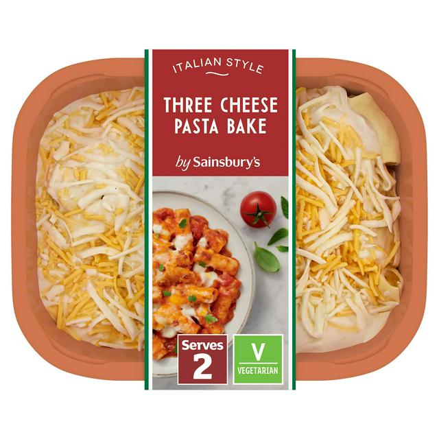 Sainsbury's Three Cheese Pasta Bake Ready Meal For 2 750g