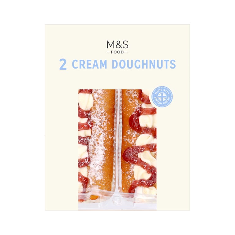 M&S 2 Cream Doughnuts