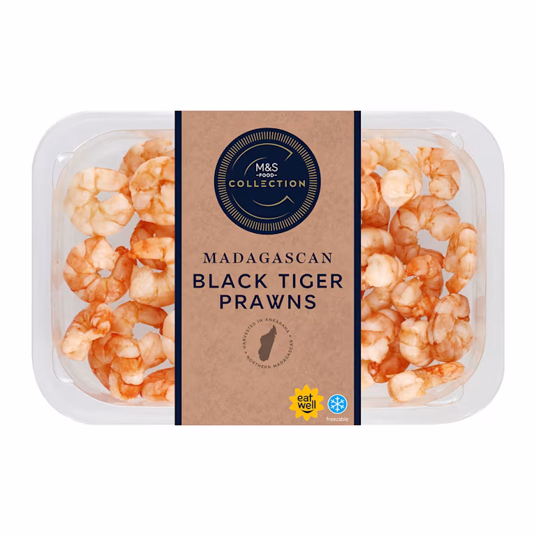 M&S Collection Madagascan Black Tiger Prawns