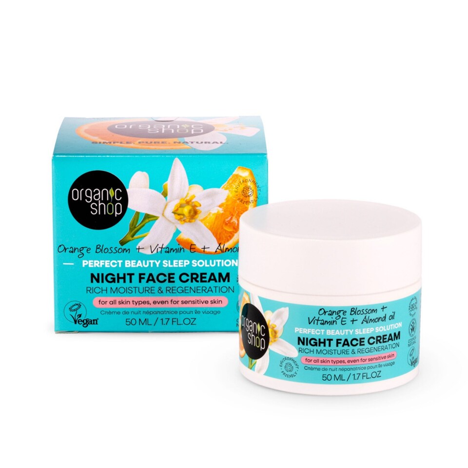 Organic Shop Orange Blossom  Beauty Sleep Night  Cream 50ml