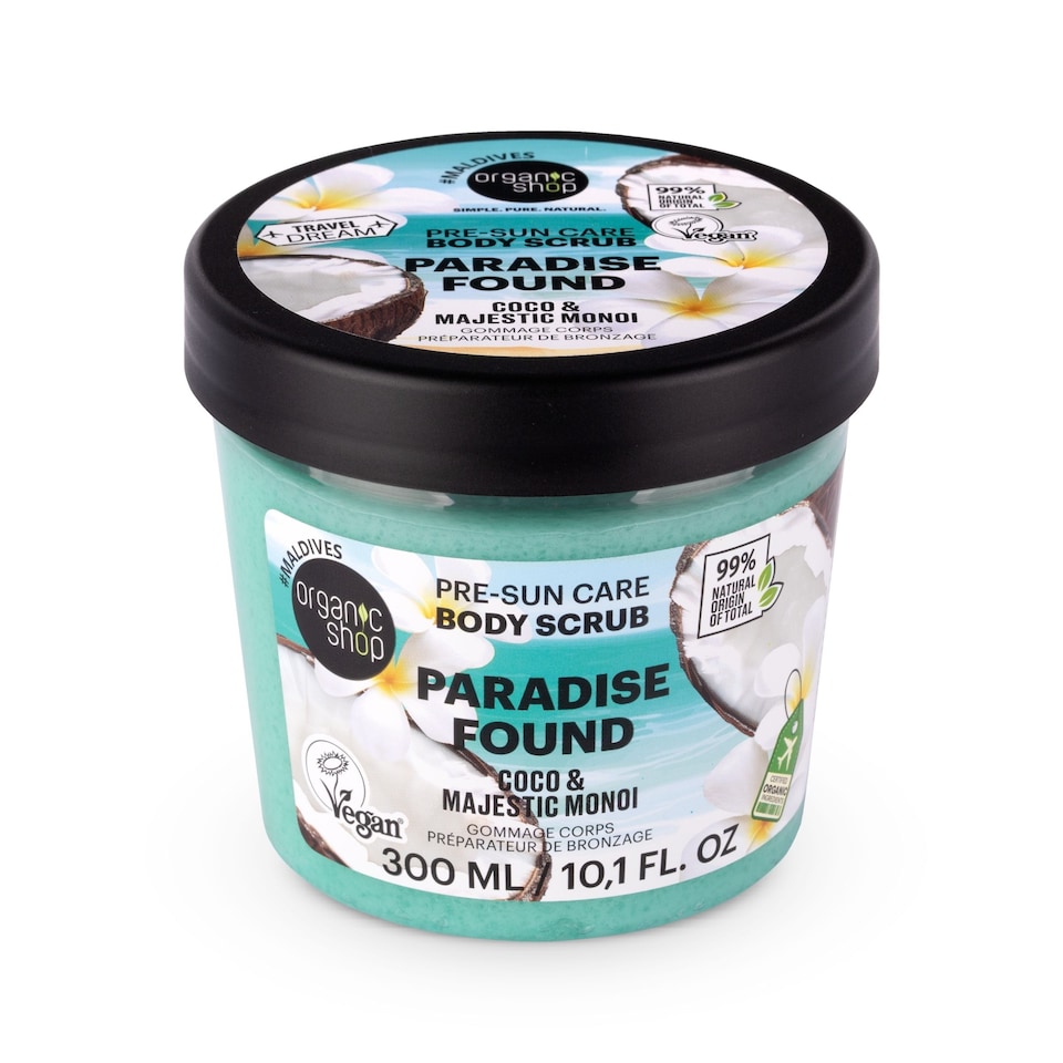 Organic Shop Paradise Found Pre-Sun Care Body Scrub, 300ml