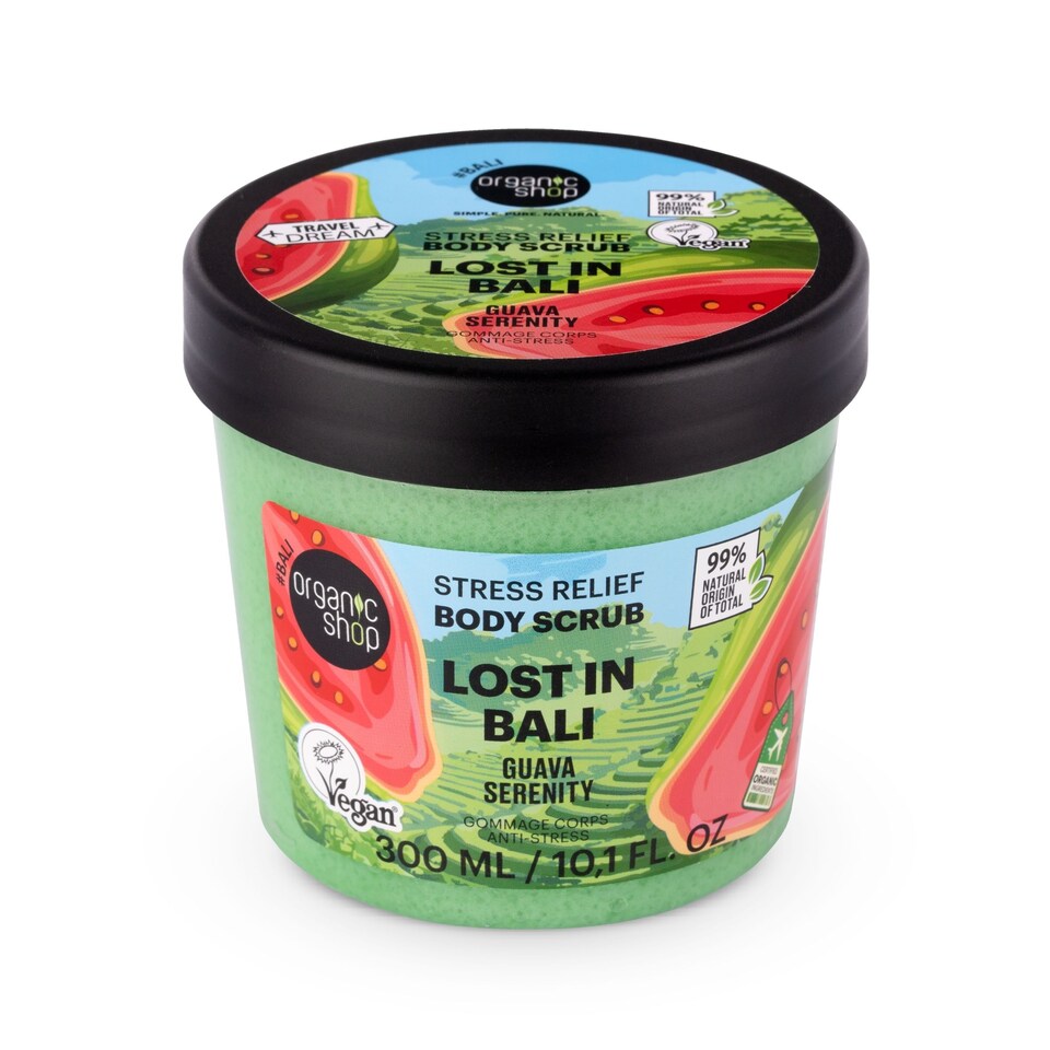 Organic Shop Lost in Bali Stress Relief Body Scrub, 300ml