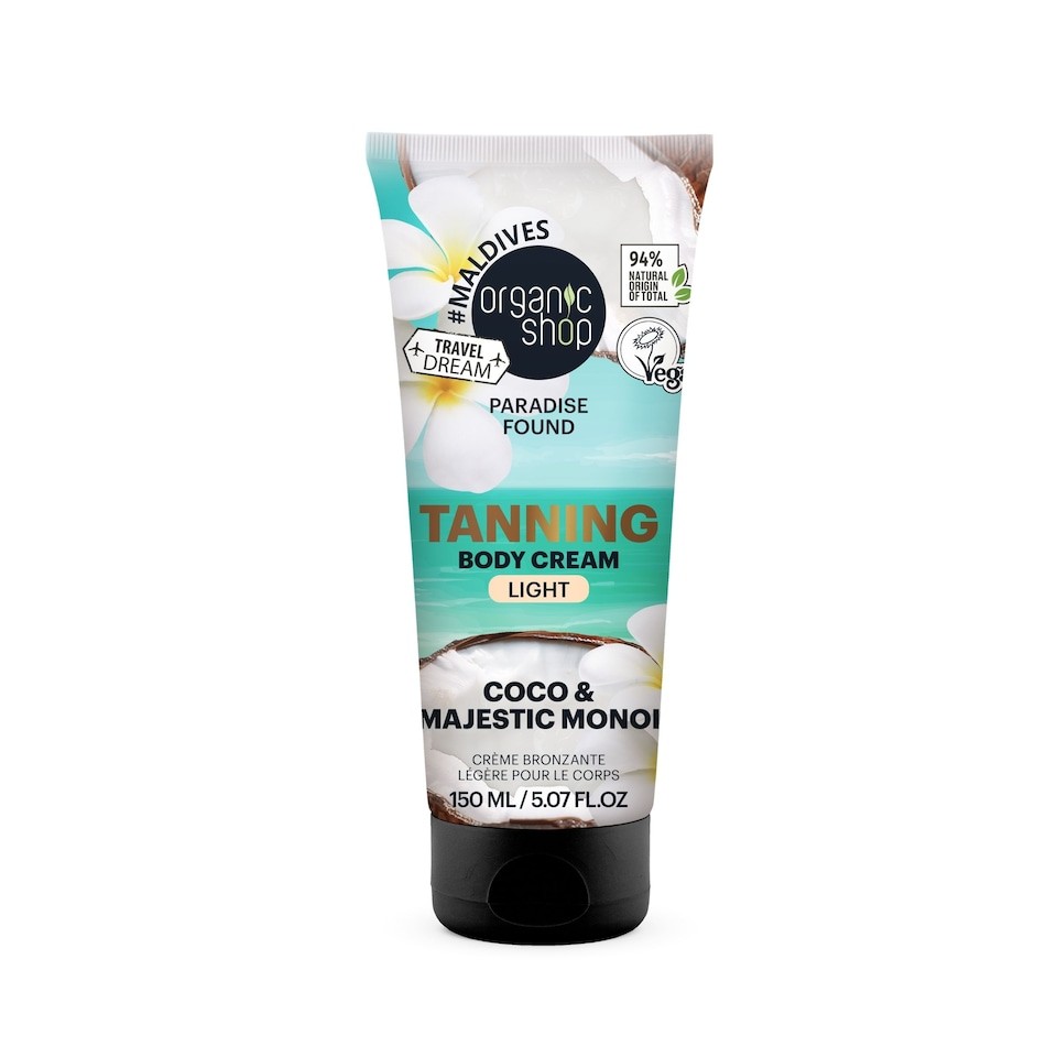 Organic Shop Paradise Found LIGHT Tanning Body Cream, 150ml