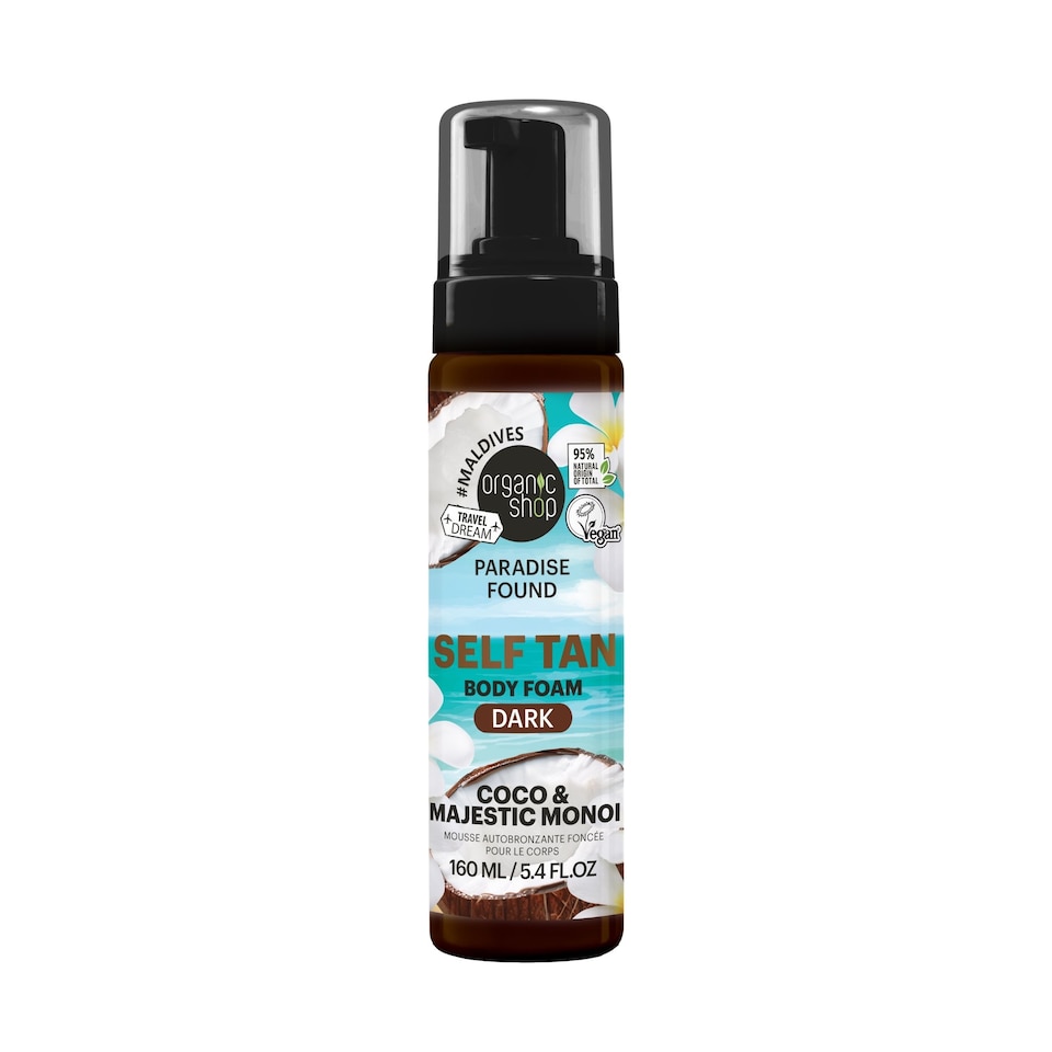 Organic Shop Paradise Found DARK Self Tan Body Foam, 160ml