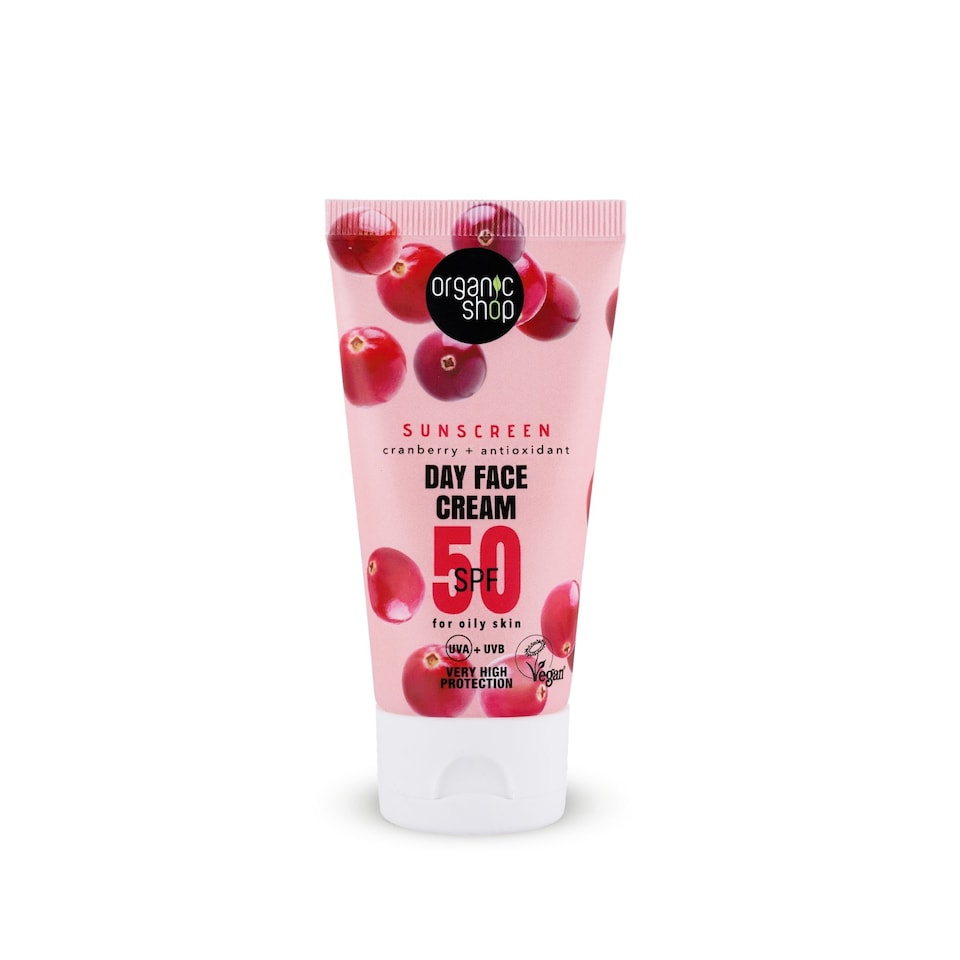 Organic Shop Sunscreen Day Face Cream 50 SPF Oily skin 50ml