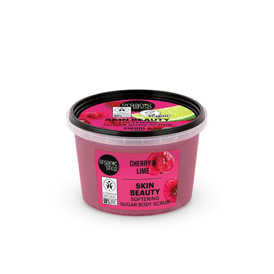 Organic Shop Softening Sugar Body Scrub Cherry & Lime 250 ml