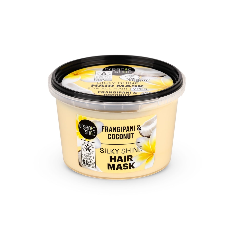 Organic Shop Silky Shine Mask Frangipani & Coconut 250ml