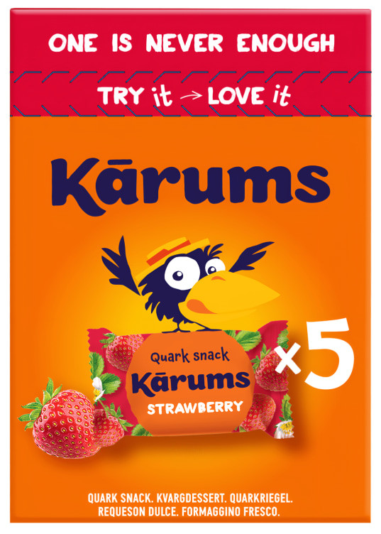 Kvargdessert m/Jordbærsmak 225g Karums