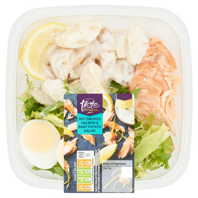 Sainsbury's Hot Smoked Salmon & Baby Potato Salad, Taste the Difference 270g