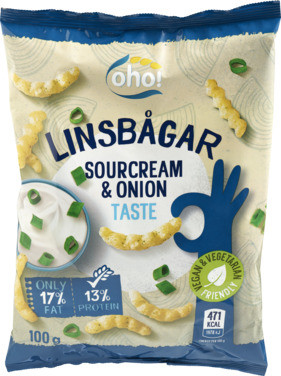 Oho! Linsesnacks Sour Cream & Onion 100g