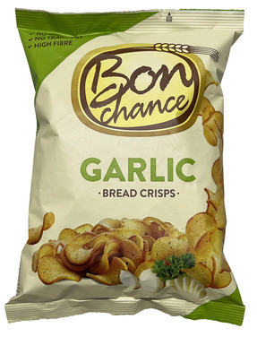 Brødchips Garlic m Hvitløk og Krydderbl 120g Bon Chance