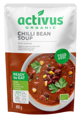 Vegan Chilli Bean Soup 400g Økologisk/vegan/glutenfri Activus