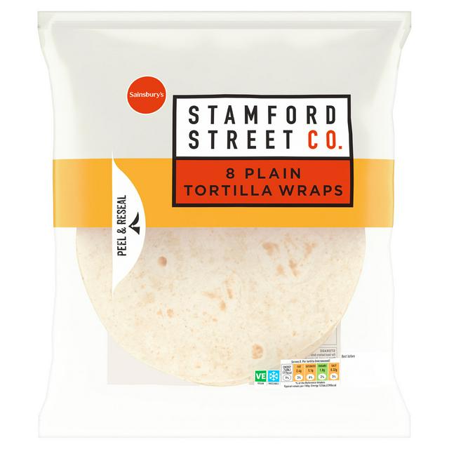 Stamford Street Co. Plain Tortilla Wraps x8