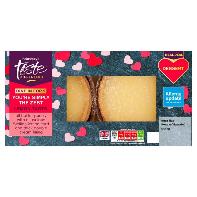 Sainsbury's 2 x 73g Lemon Tarts, Taste the Difference