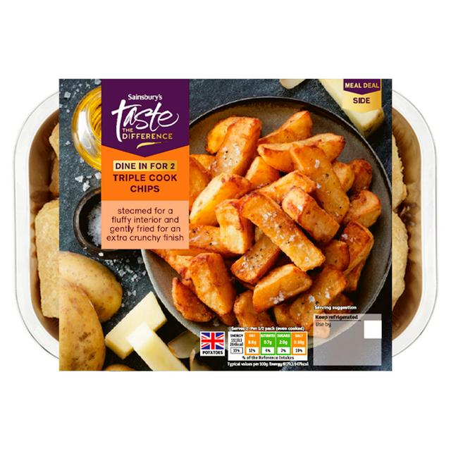 Sainsbury's Chunky Triple Cook Chips, Taste the Difference 400g