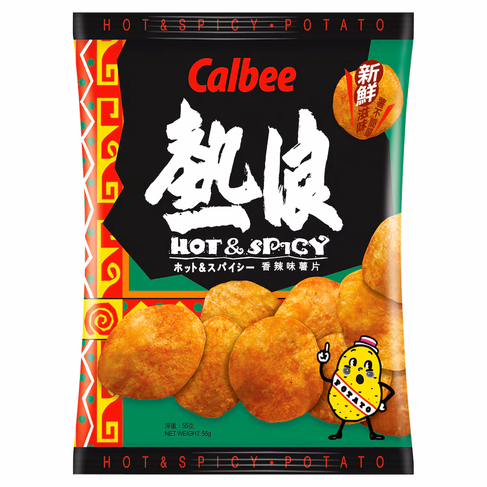 Calbee Hot & Spicy Potato Chips 55g