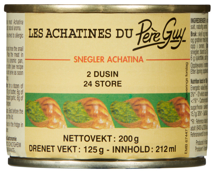 Snegler 2 Dusin 212g Achatina