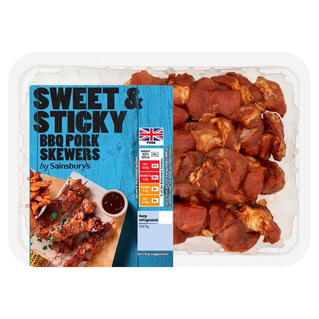 Sainsbury's Sweet & Sticky BBQ Pork Skewers 420g