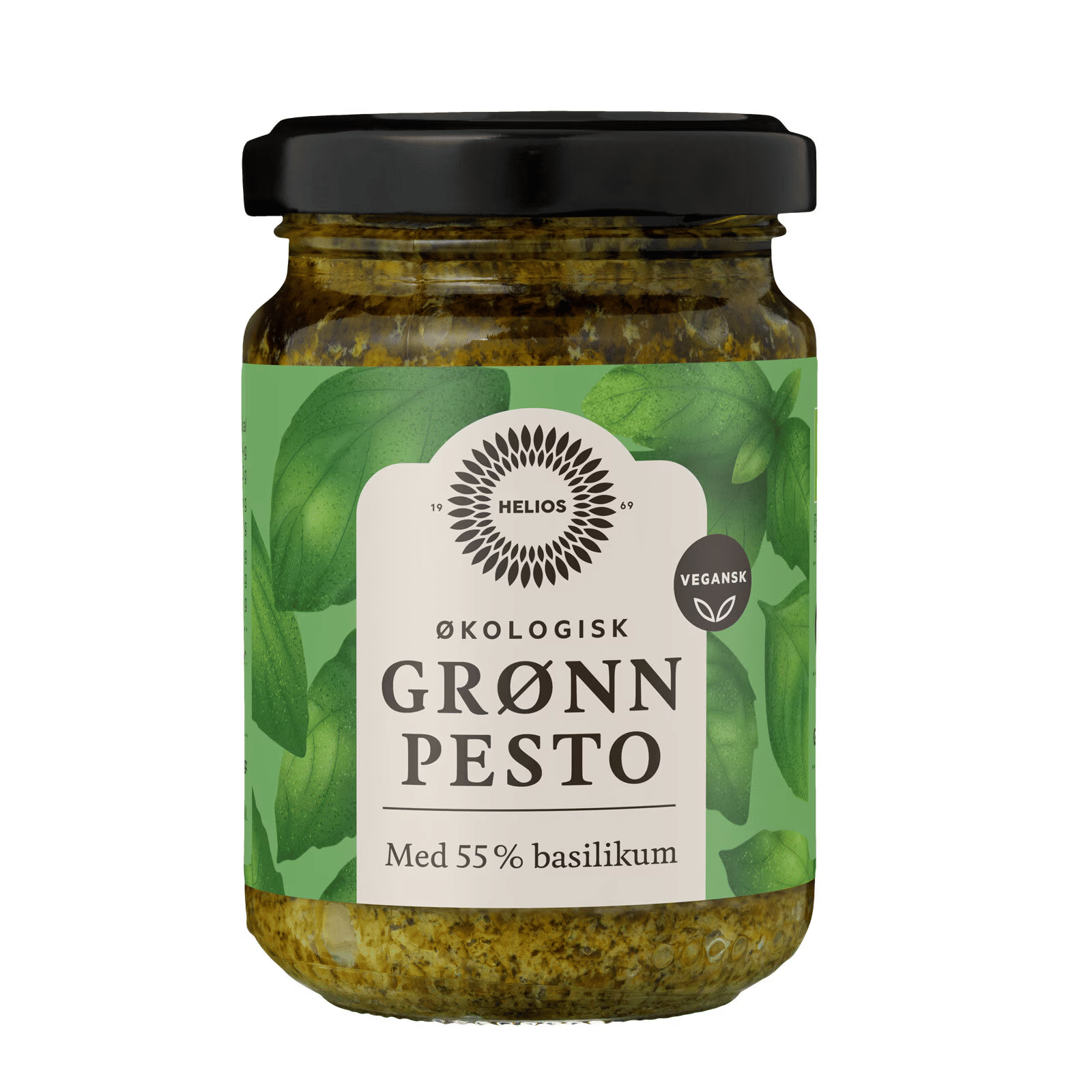 Helios økologisk grønn pesto med basilikum 130 g