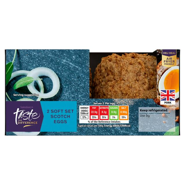 Sainsbury's Soft Set Scotch Eggs, Taste the Difference x2 260g