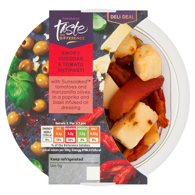 Sainsbury's Smoky Cheddar & Tomato Antipasti, Taste the Difference 160g