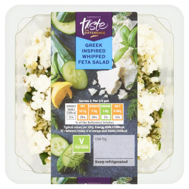 Sainsbury's Greek Inspired Whipped Feta Salad Summer Edition, Taste the Difference 220g