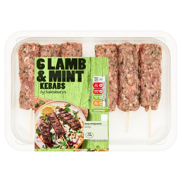 Sainsbury's Lamb & Mint Kebabs x6 360g