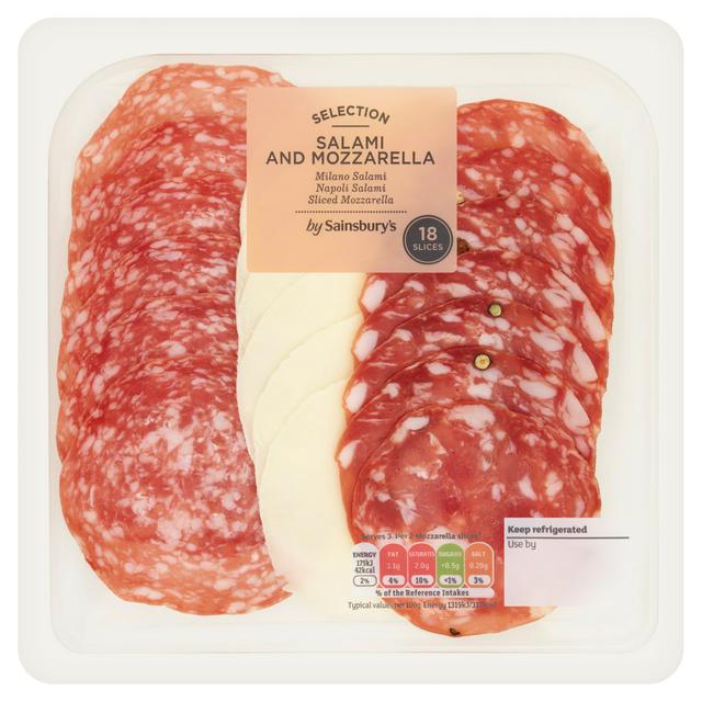 Sainsbury's Selection Salami & Mozzarella Slices x18 100g