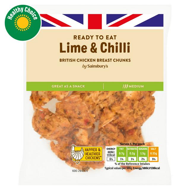 Sainsbury's Lime & Chilli Chicken Breast Chunks 80g
