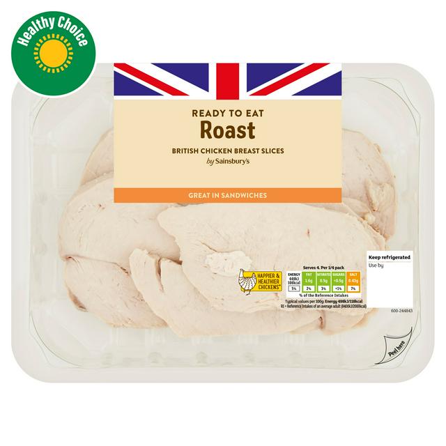 Sainsbury's Roast British Chicken Breast sliced 360g (Ready to Eat)