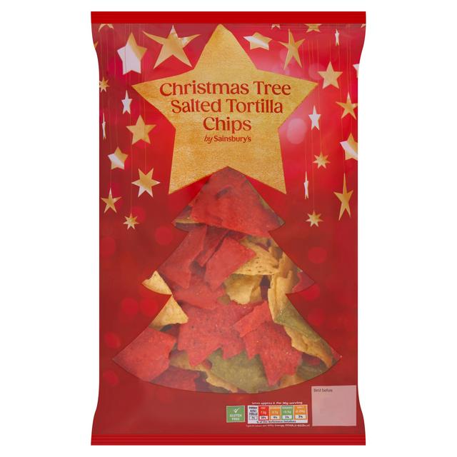 Sainsbury's Christmas Tree Salted Tortilla Chips 200g