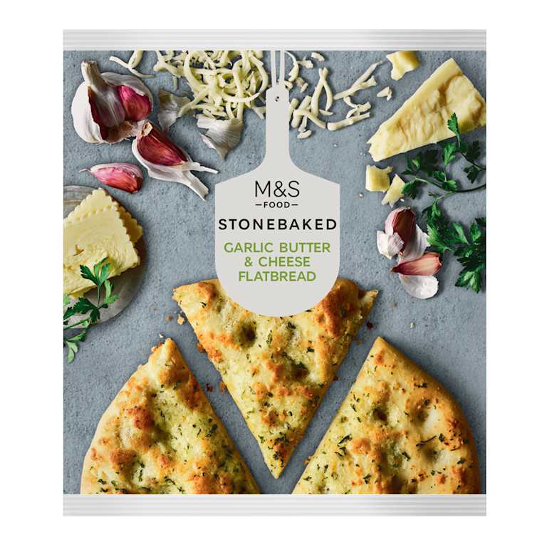 M&S Stonebaked Garlic Butter and Cheese Flatbread