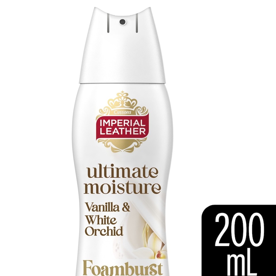 IMPERIAL LEATHER ULTIMATE MOISTURE FOAMBURST VANILLA & WHITE ORCHID 200ML