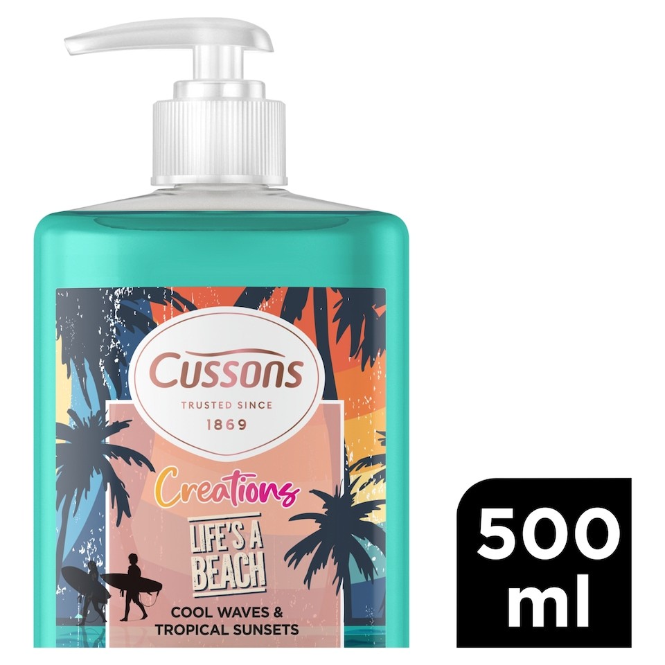 CUSSONS CREATIONS HANDWASH LIFES A BEACH COOL WAVES & TROPICAL SUNSETS 500ML