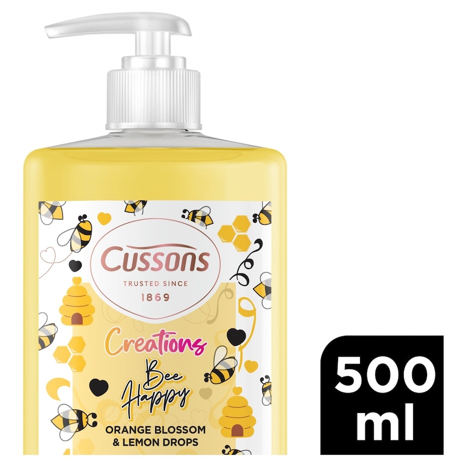 CUSSONS CREATIONS BEE HAPPY ORANGE BLOSSOM & LEMON DROPS HANDWASH 500ML