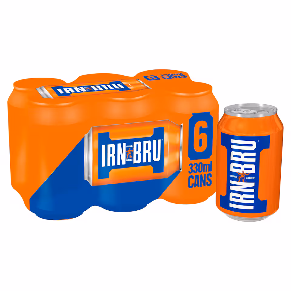 IRN-BRU Soft Drink Cans 6 x 330ml