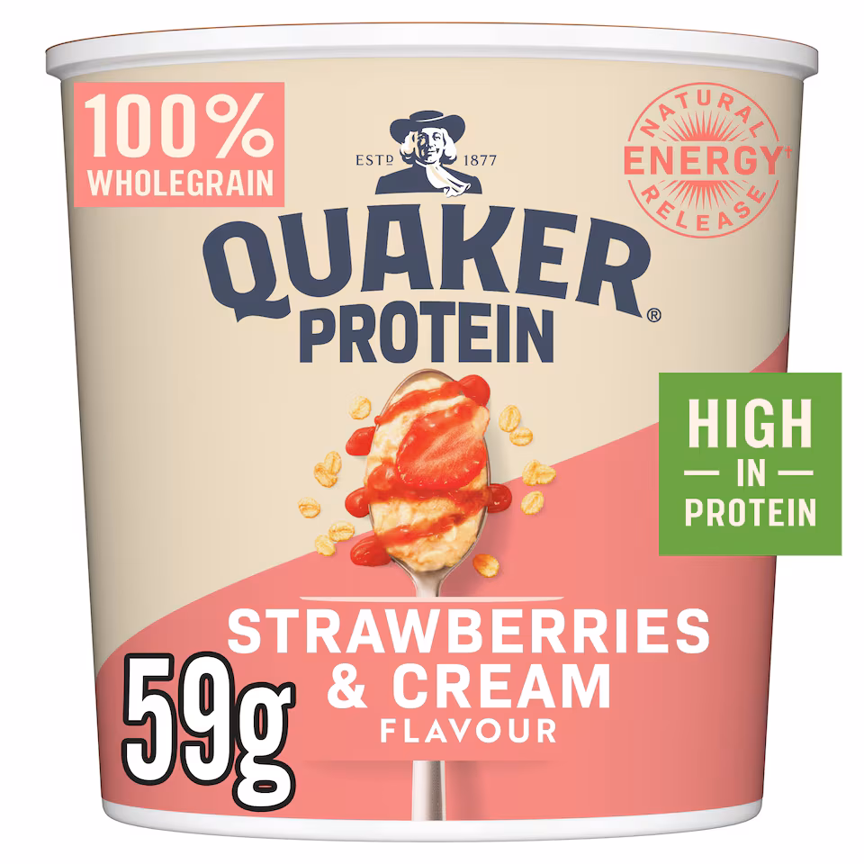 Quaker Protein Porridge Pot - Strawberries & Cream Flavour 59g
