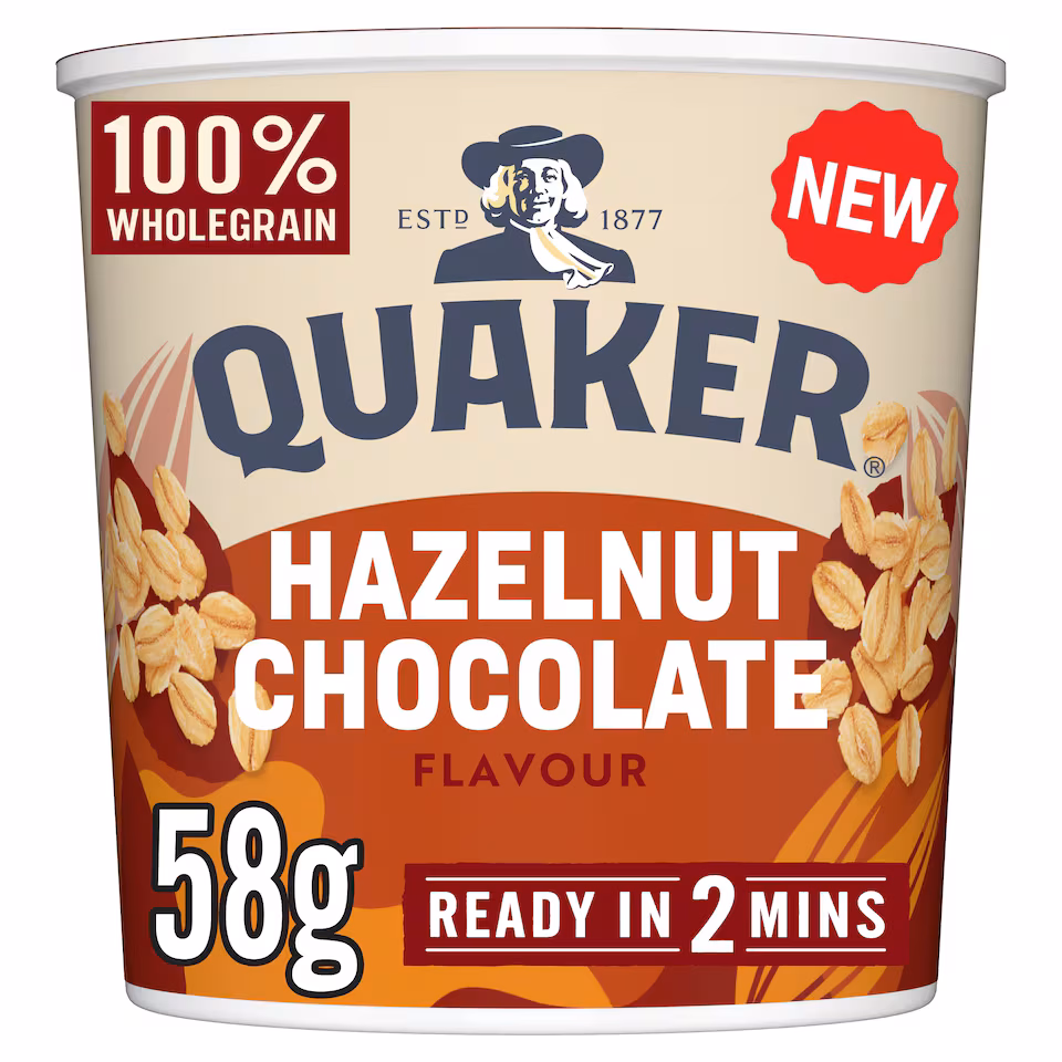 Quaker Hazelnut Chocolate Porridge Pot 58g