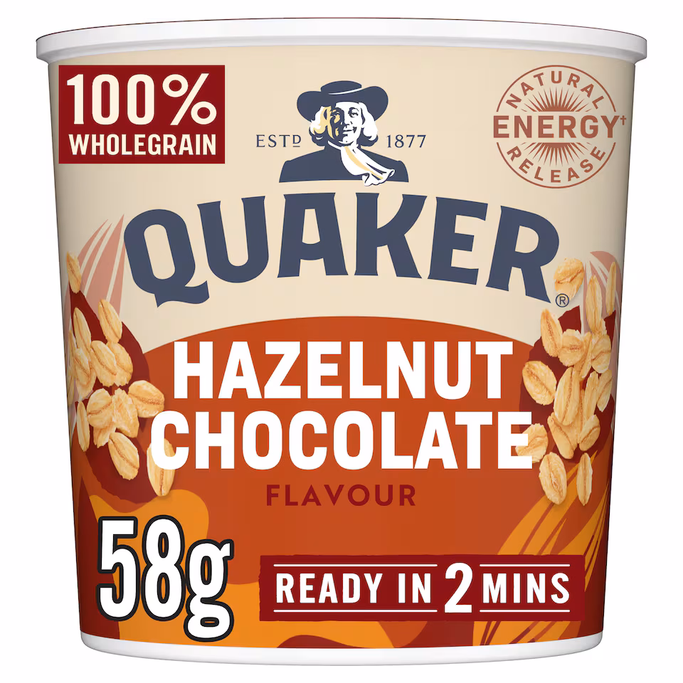 Quaker Hazelnut Chocolate Porridge Pot 58g